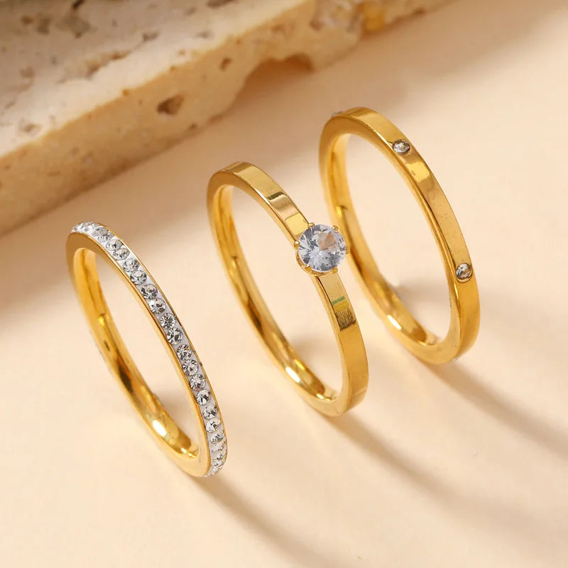 Spark Stack Zircon Rings